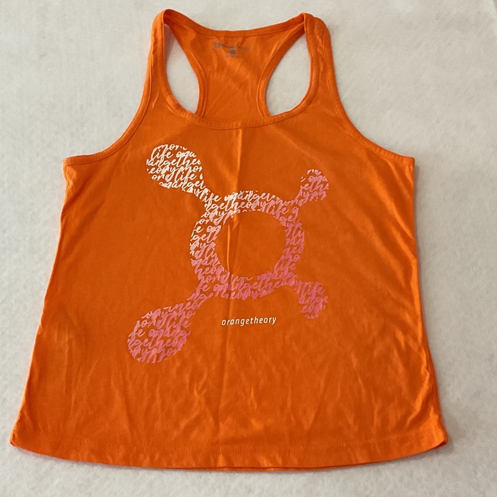 Orangetheory Bright Orange Racerback Logo Tank